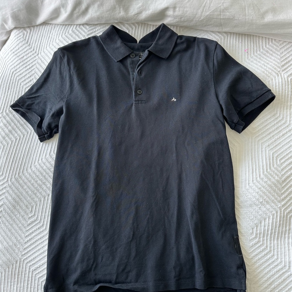 Rag & Bone Men's Black Polo Shirt